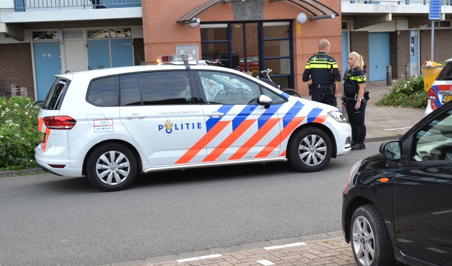 De politie rukte uit voor een vechtpartij aan de Wingerd. 