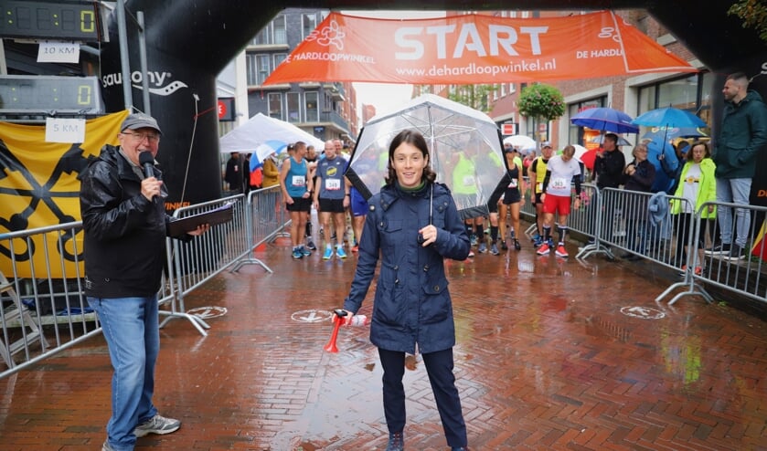 <p>Irene van der Reijken vlak voor de start van de 10 kilometer.</p>