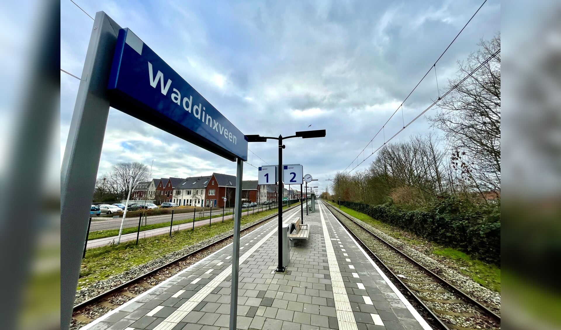 Het station (centraal) in Waddinxveen.