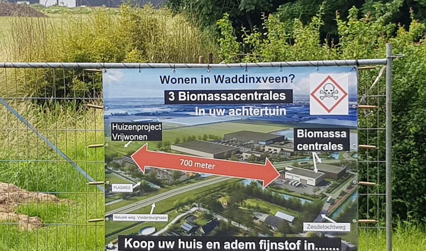 In 2019 hing dit protestbord in Waddinxveen. 