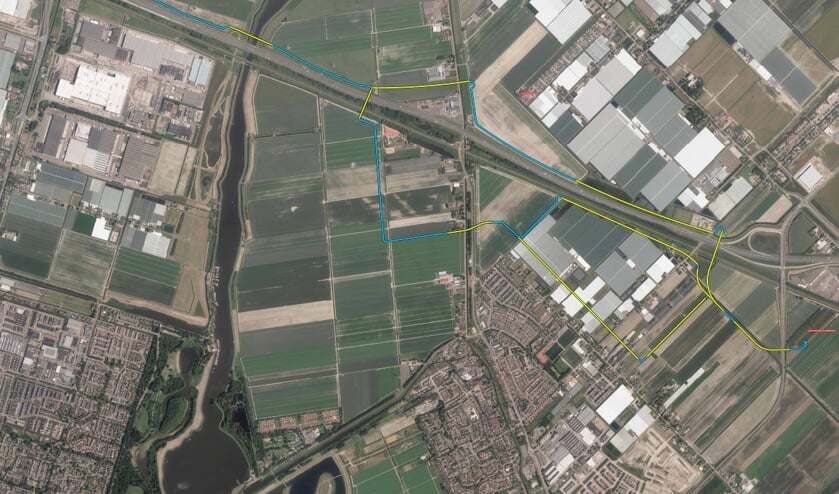 <p>De alternatieve kabeltracés ten noorden en ten zuiden van de A12. (afbeelding: TenneT)</p>