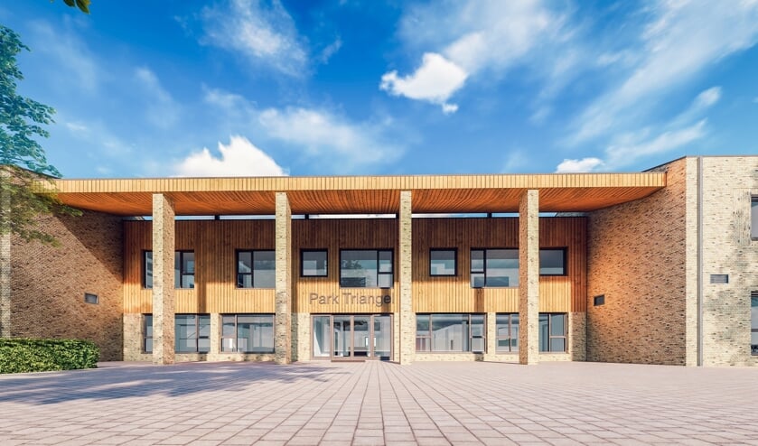 <p>Scholencomplex Triangel dat pas anderhalf jaar geleden werd geopend. (tekst: Erik van Leeuwen; afbeelding: pr)</p>