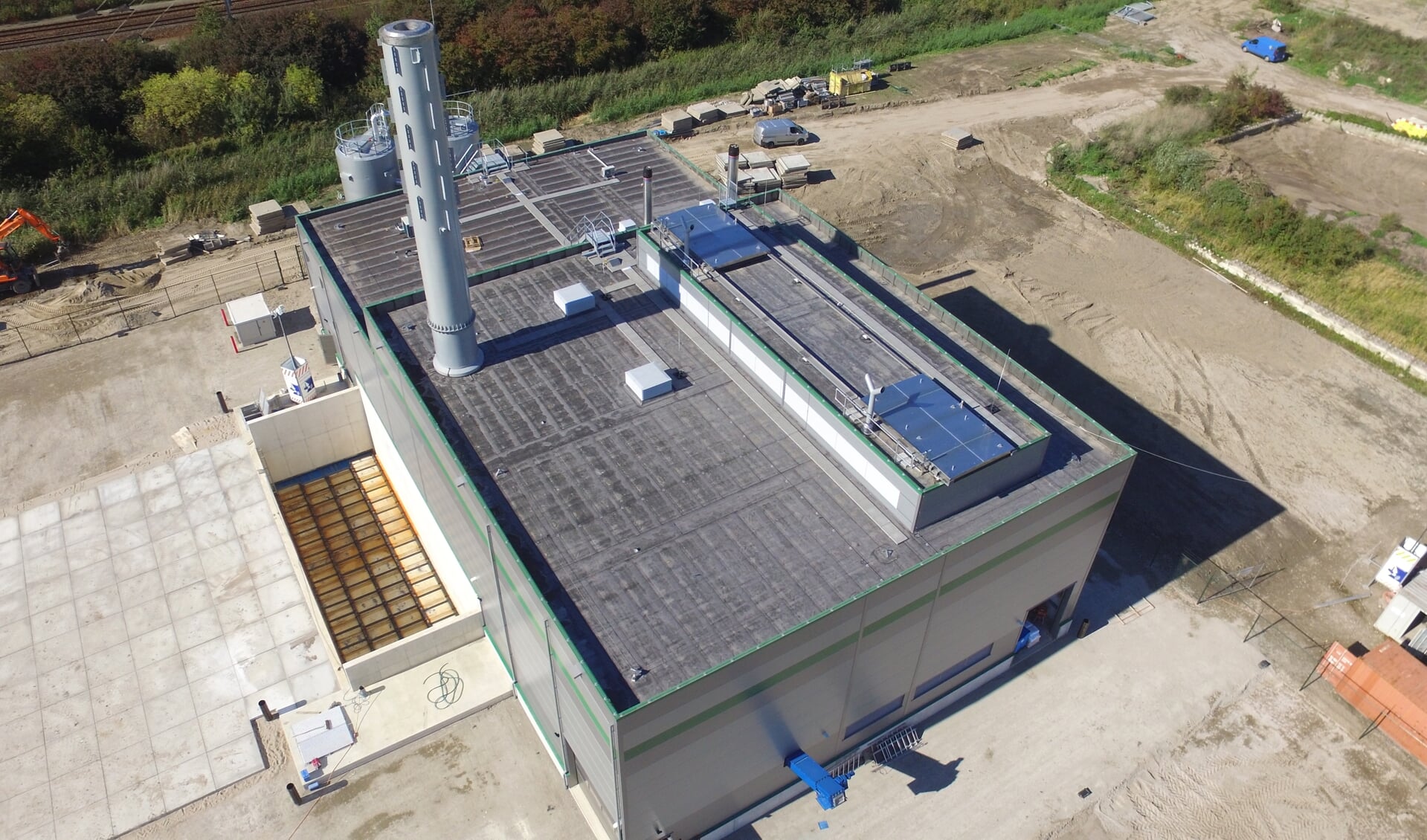 Een bestaande biomassacentrale in Lelystad