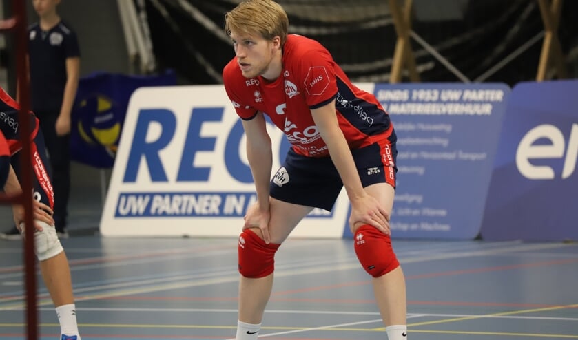 Chris van Mullem had een belangrijk aandeel in de winst van de tweede set.