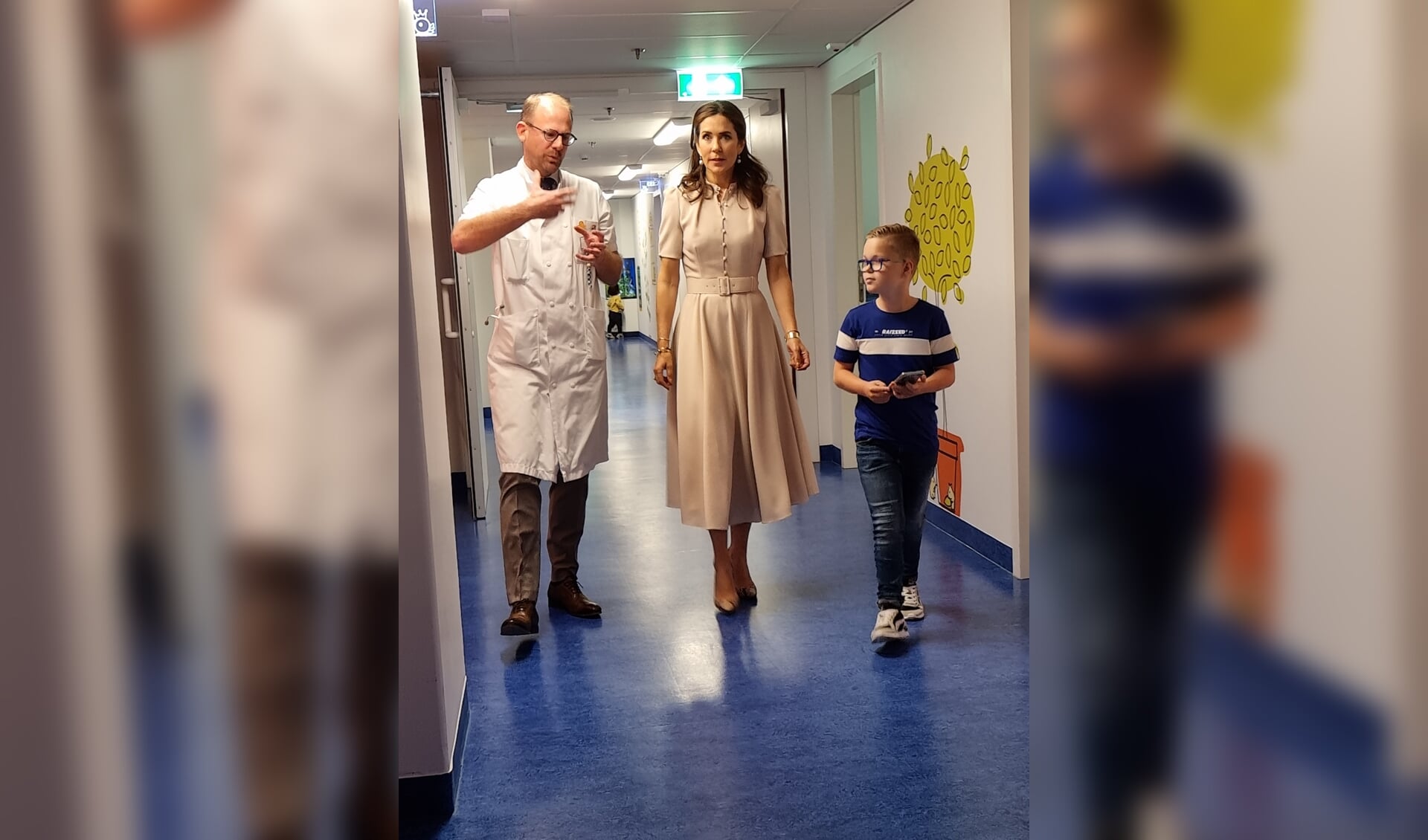 Stan van der Spek maakte een patiëntreis met de Deense kroonprinses Mary en een van de artsen. (foto: Sabina van der Spek)