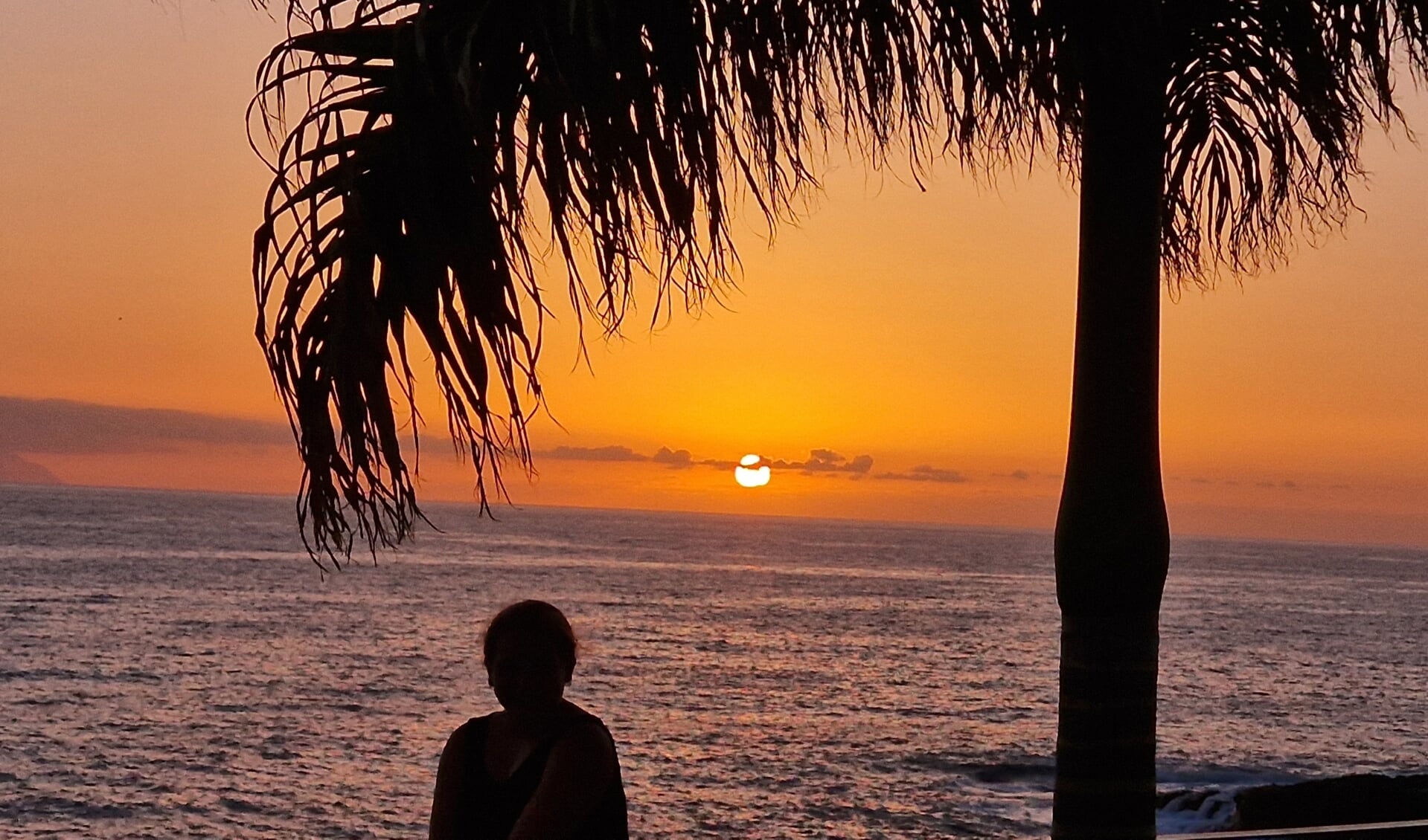 Bianca Velders kiekte haar dochter bij een 'prachtige zonsondergang' op Tenerife.