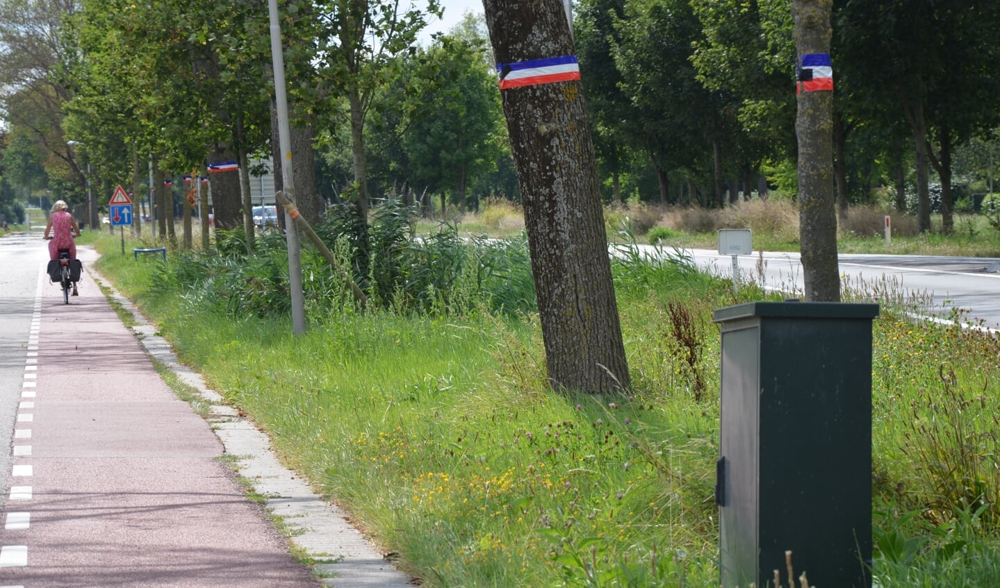 De Beijerincklaan in Waddinxveen is vergeven van stickers. 