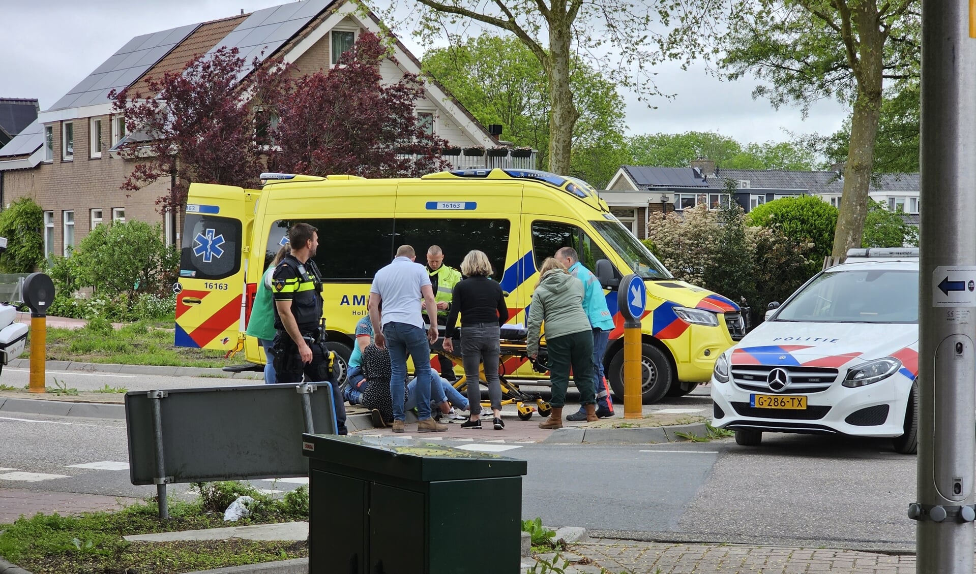 Op de Beethovenlaan raakte een fietser gewond. (Foto: AS Media)