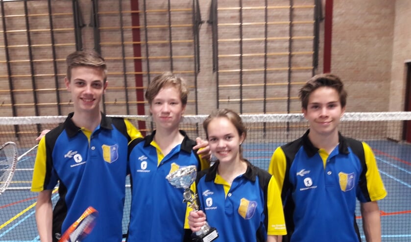 vlnr Kai van Breugel, Lennart Diemel, Marjolein Boers, Cas Verhoeven | Fotonummer: 7662ac