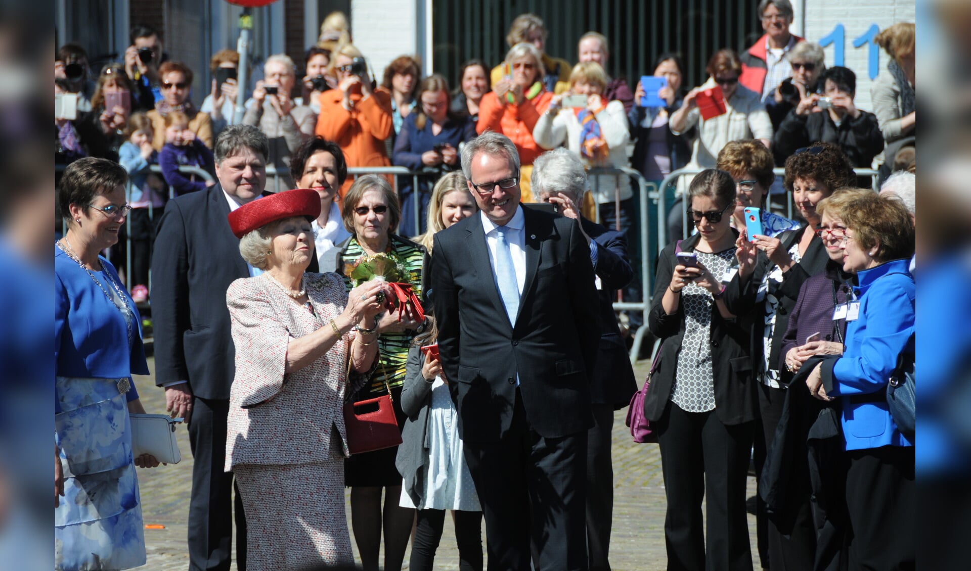Prinses Beatrix bezocht in 2016 Oud-Vossemeer.