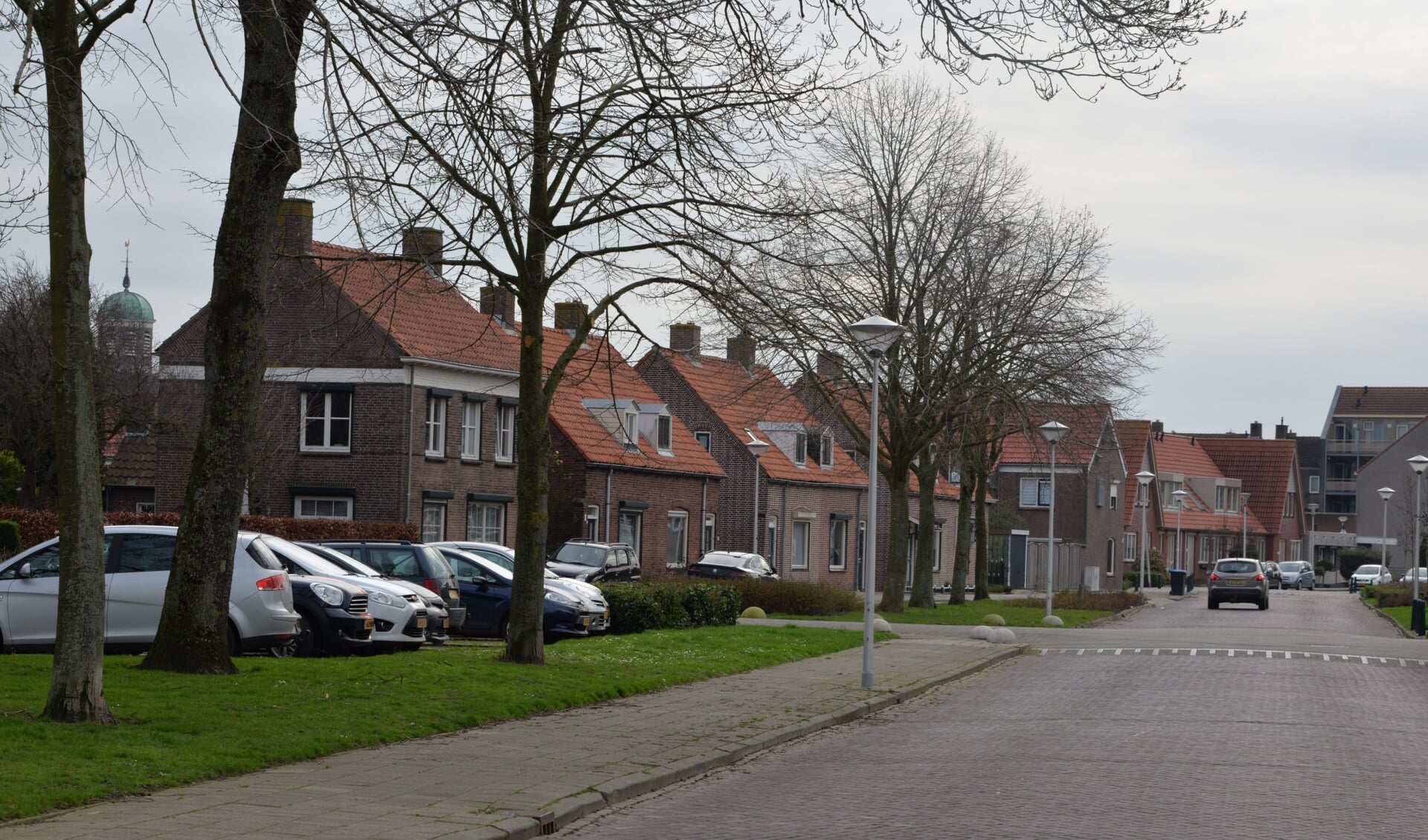In de meeste Dinteloordse woonstraten, zoals de Prinses Irenestraat, zijn er geen knelpunten wat het parkeren betreft.