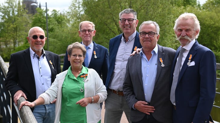 V.l.n.r. Leon Aanraad, Hans van de Merbel, Mario Littooij, Thomas Littooij, Peter Willemse en Hans Hansen.