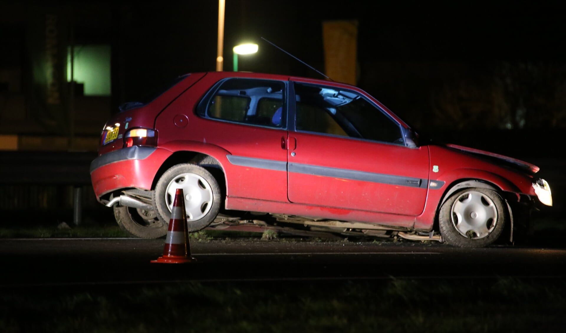 De auto is inmiddels weggesleept