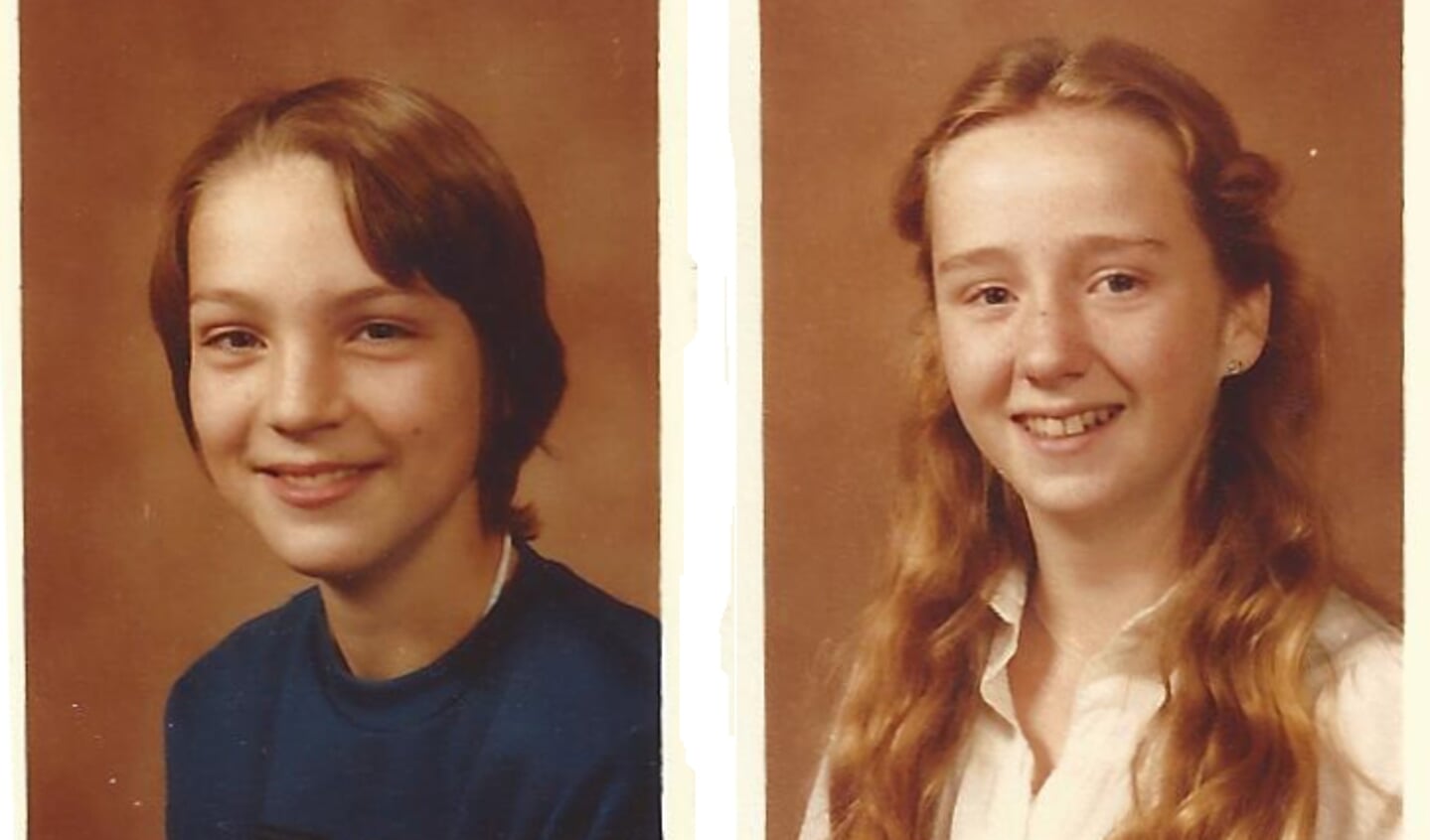 Ronald en Diana op oude schoolfoto's
