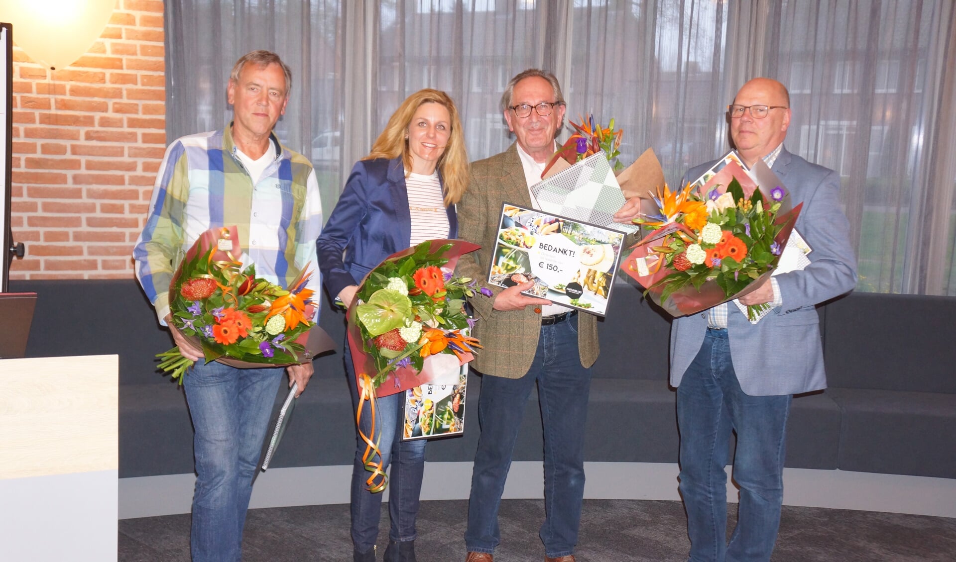 v.l.n.r.: Jan de Werdt, Marlies van Gerwen, Pieter van de Kamp en Tonnie Heijmans.