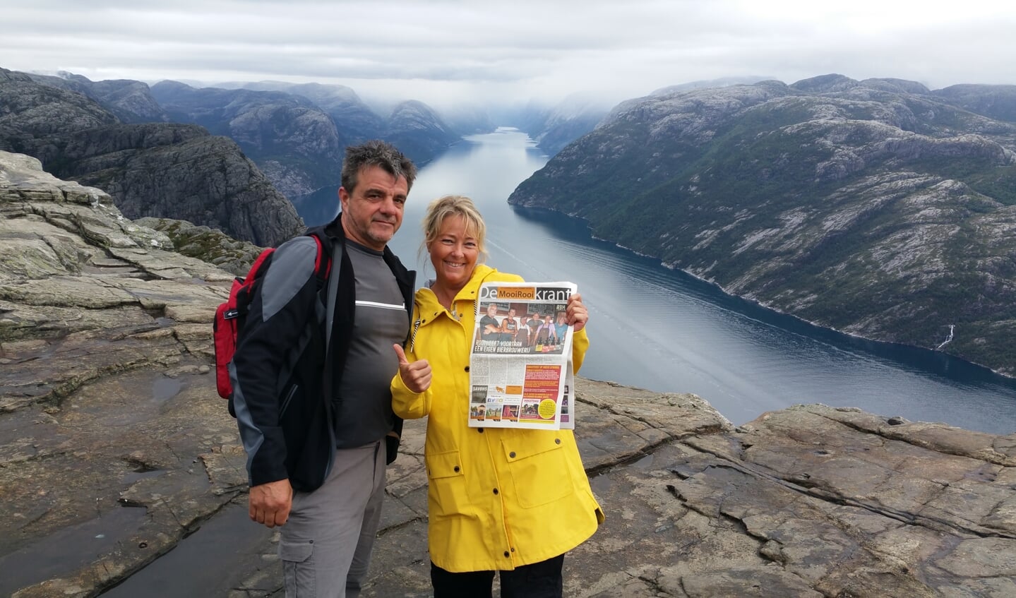 Met DeMooiRooiKrant naar de top in Noorwegen. Frank en Conny de Greef