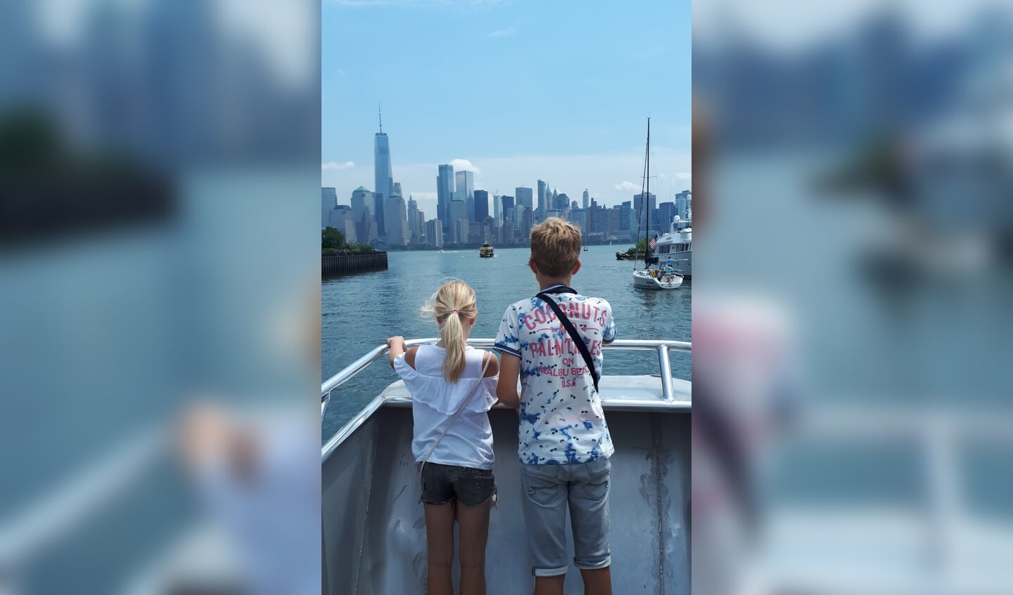 Mooi uitzicht op de skyline van New York. Jort en Marit Keeren