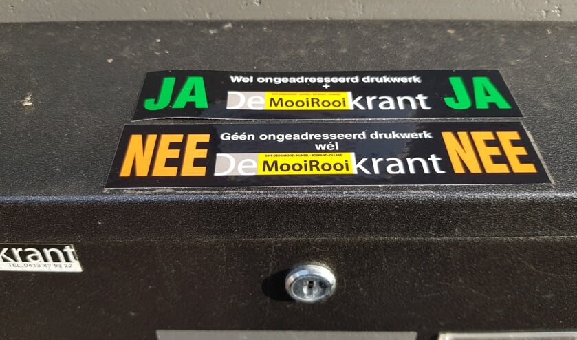De voorbeelden van de twee stickers. | Fotonummer: 342d27