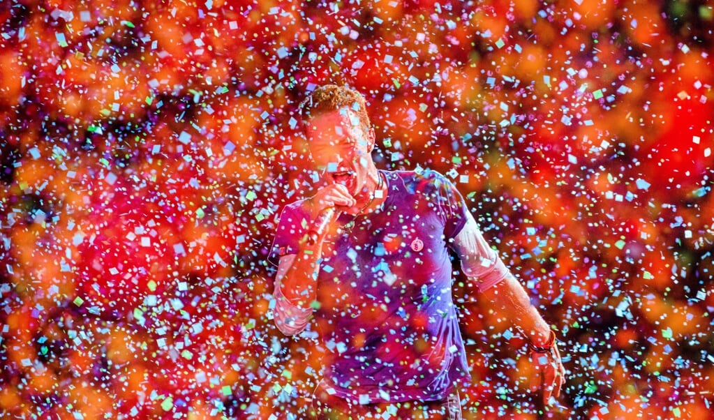 Een foto van Kim tijdens het concert van Coldplay in de Arena.