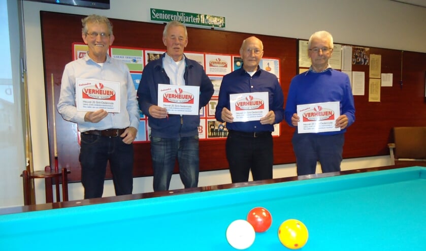 v.l.n.r. Jan van Thienen (1), Jan van Elzen (2), Ben van Genugten (3) en Jan van Erp (4). | Fotonummer: e79a3e