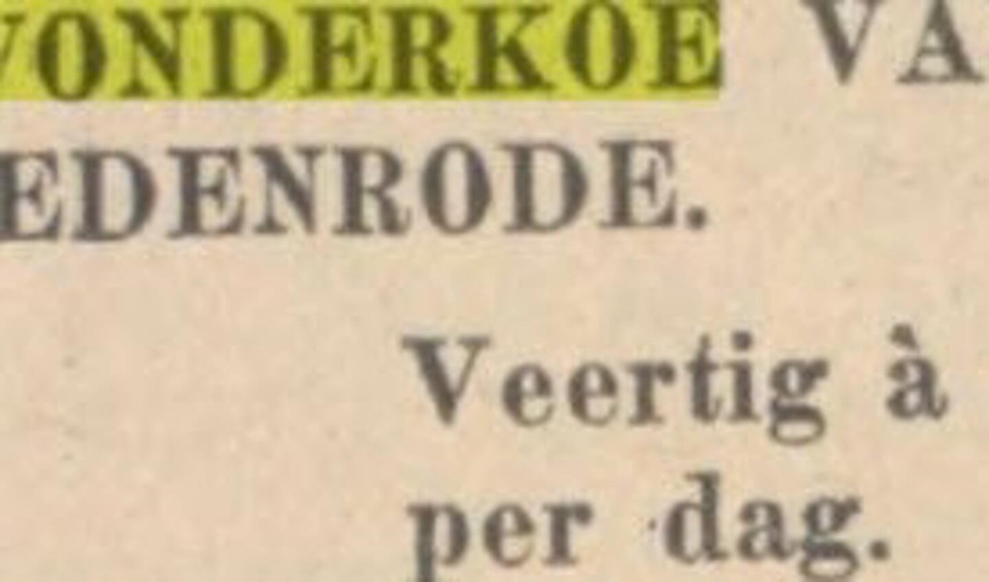 Krantenkop in het Leeuwarder Nieuwsblad van 08-08-1936. In de voorganger van Midden Brabant, de Rooise ‘Handelsvriend’ stond niks