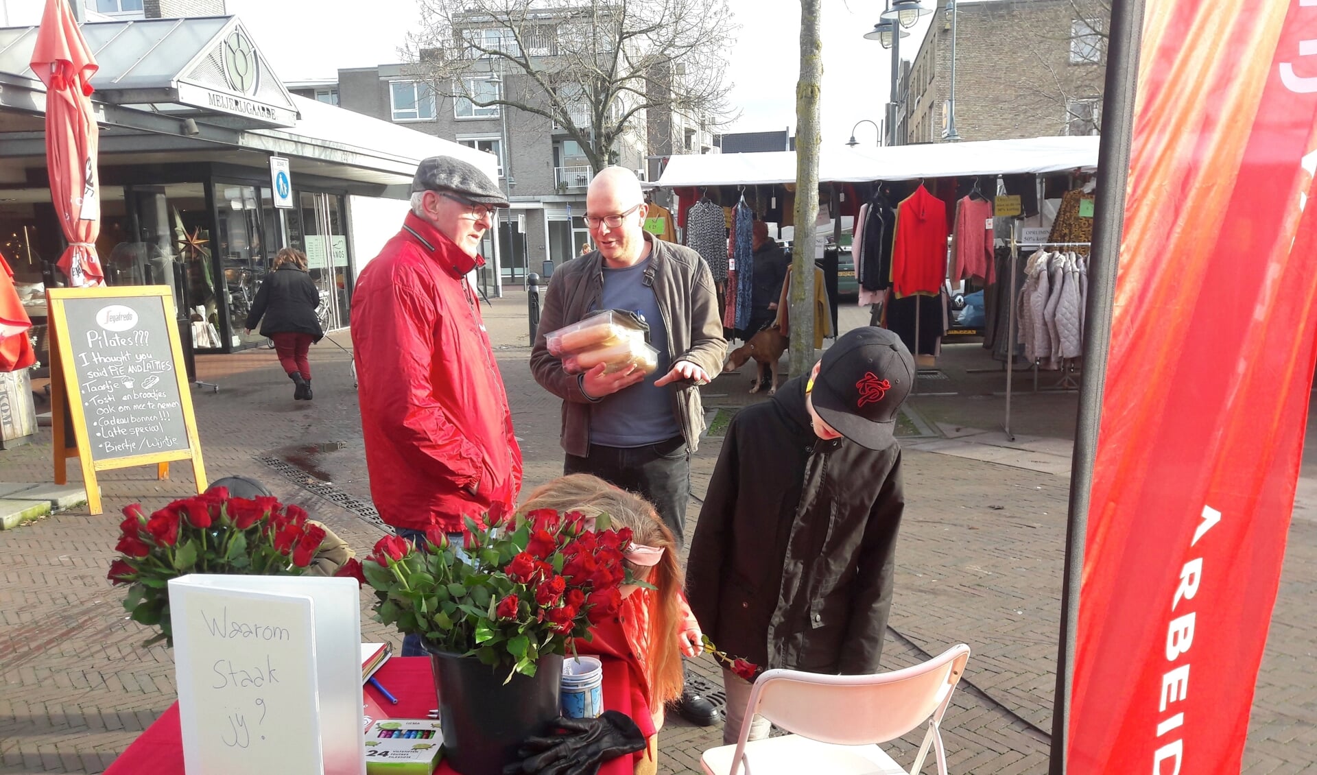 De actie werd op de Markt in Veghel gehouden.