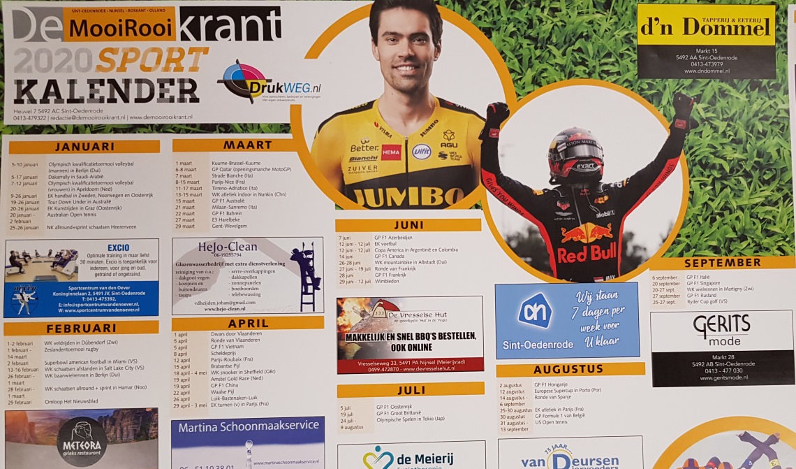 Het gaat om deze mooie grote sportposter.