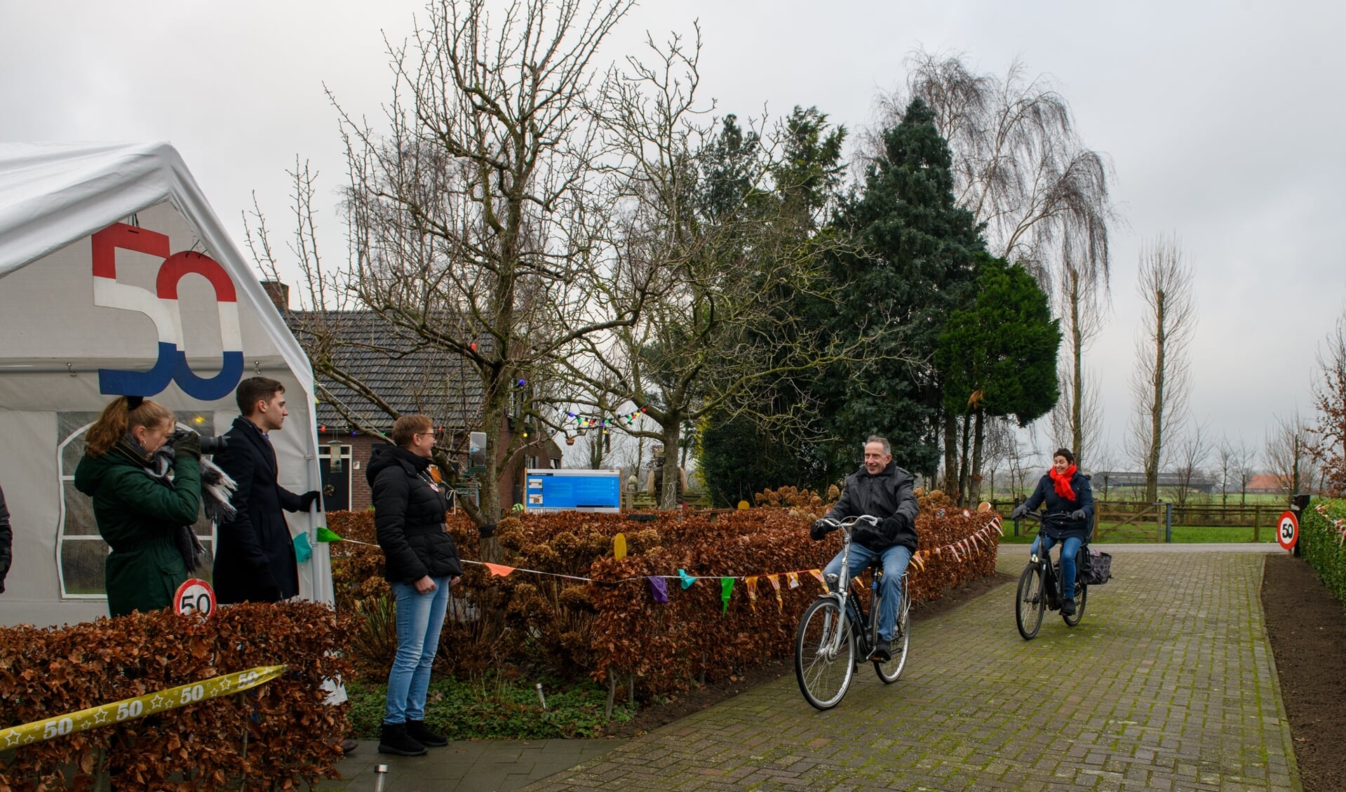 Deze gasten kwamen op de fiets een kijkje nemen.