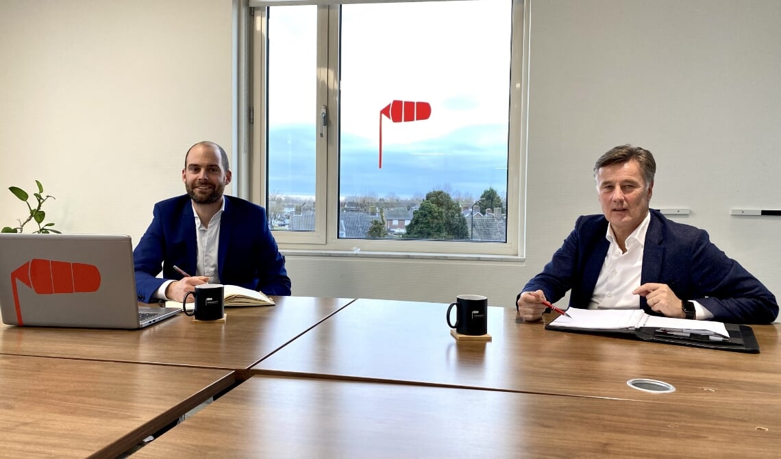 Geert (l) en Arent in het onderkomen van Startup Meierijstad.