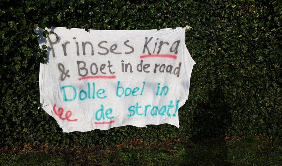 Een alleszeggend spandoek!