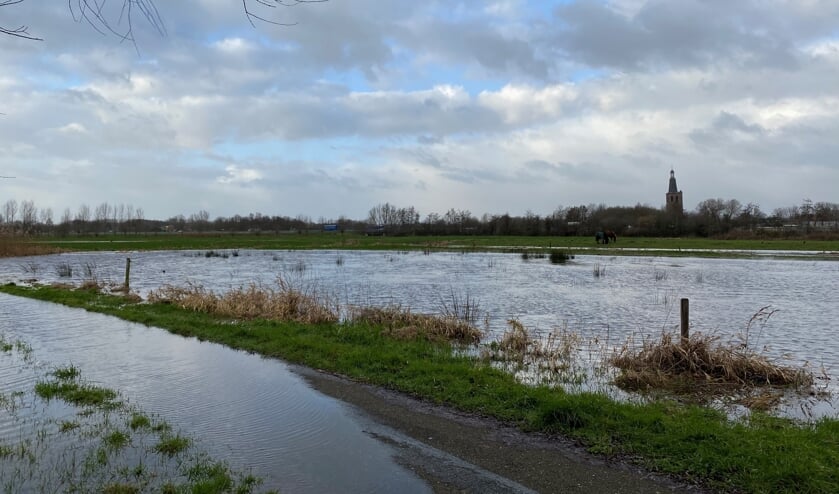 Het Bolckpad staat onder water. | Fotonummer: 04c216