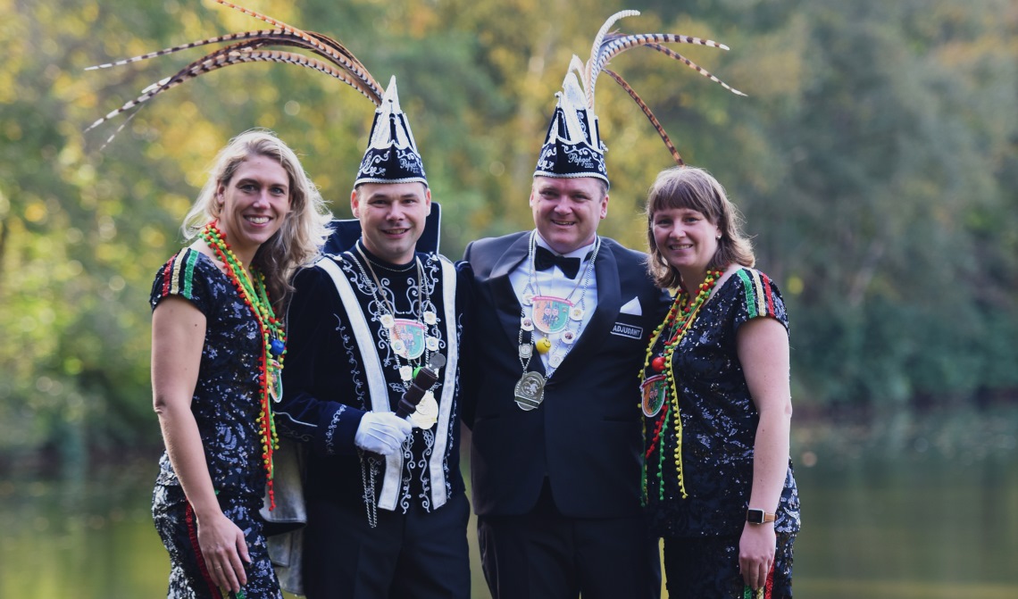 Twan en Rolph met hun dames.