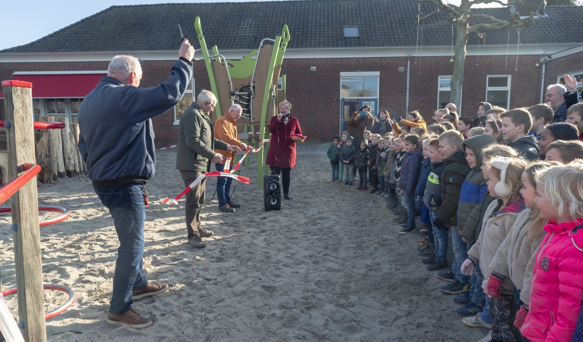 De officiële heropening van de Boskantse speelplaats.