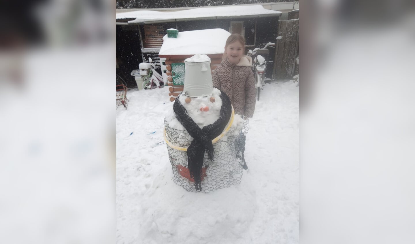 Lara maakte deze sneeuwpop!