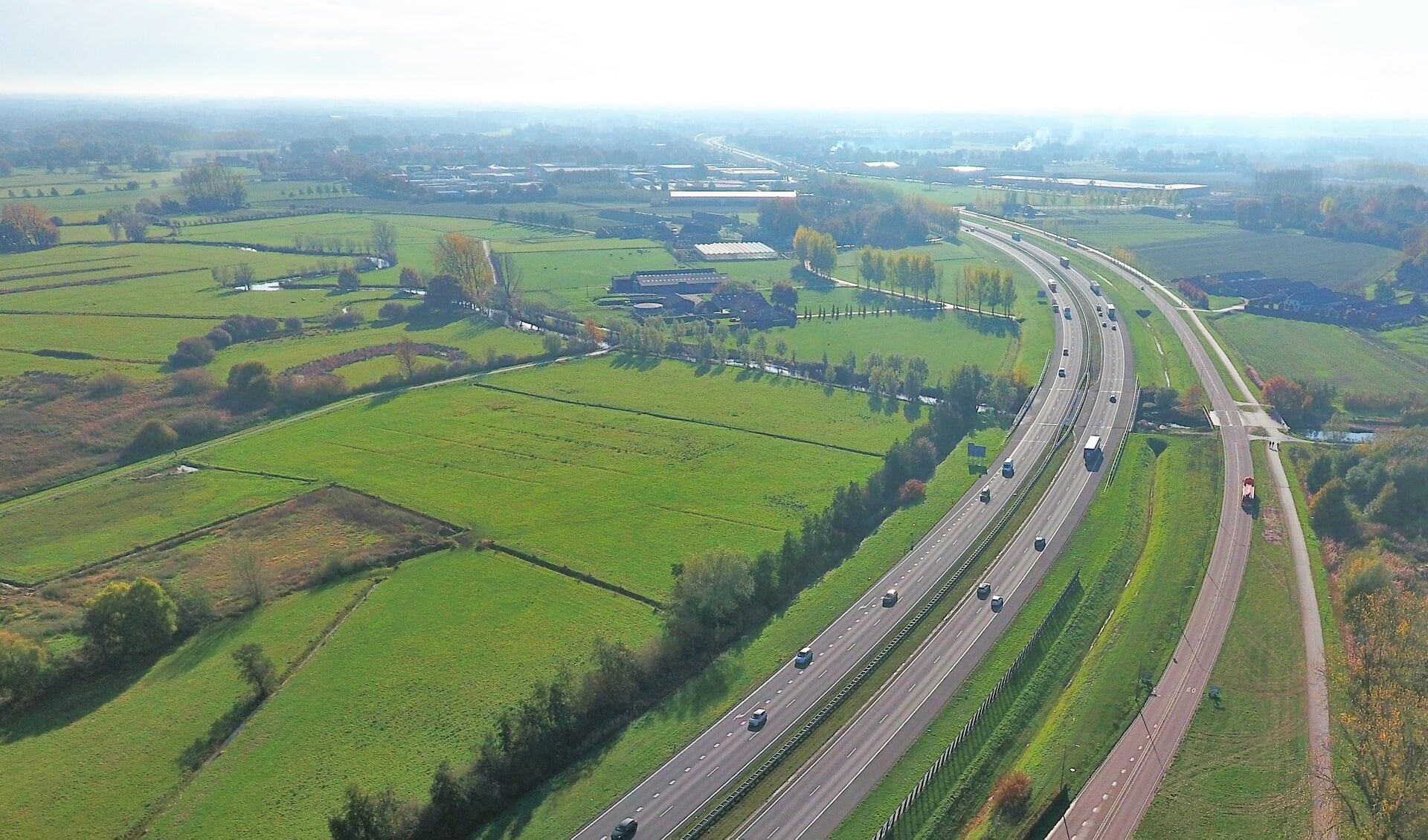 De snelweg richting Eindhoven.