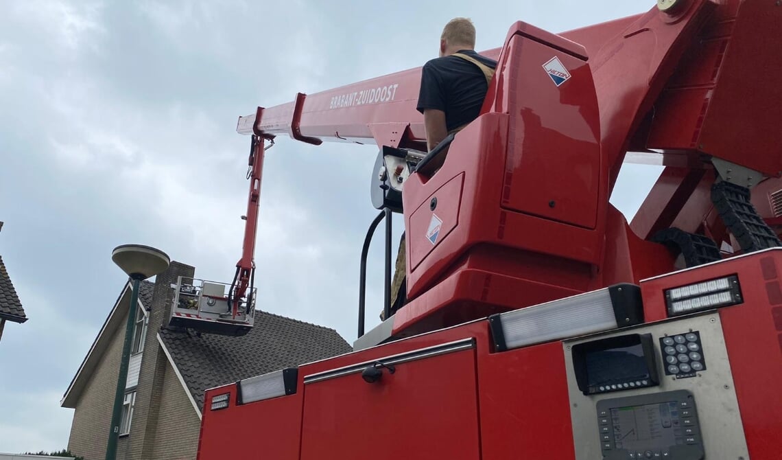Deze hoogwerker moest worden opgetrommeld