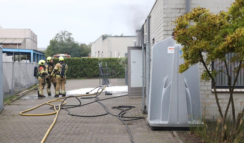 Brand in een loods aan de Handelsweg