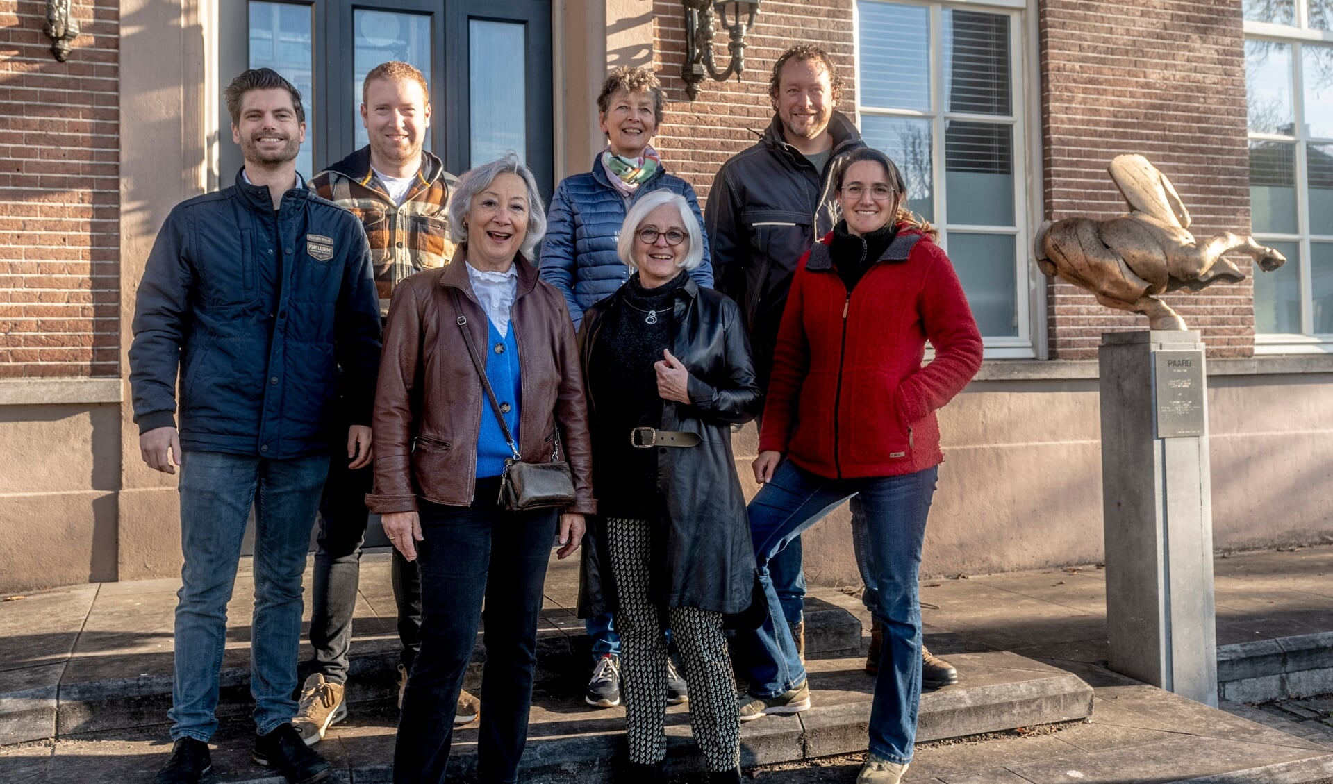 De organisatie. Boven v.l.n.r.: Ruud Steenbakkers, Willem van Ruremonde, Elli de Rijk en Rob Jansen. Onder v.l.n.r.: Gloria van der Staak, Corry Cocken en Marlou Jansen.