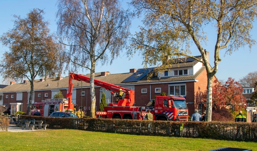 Schoorsteenbrand aan de Hildewarelaan.