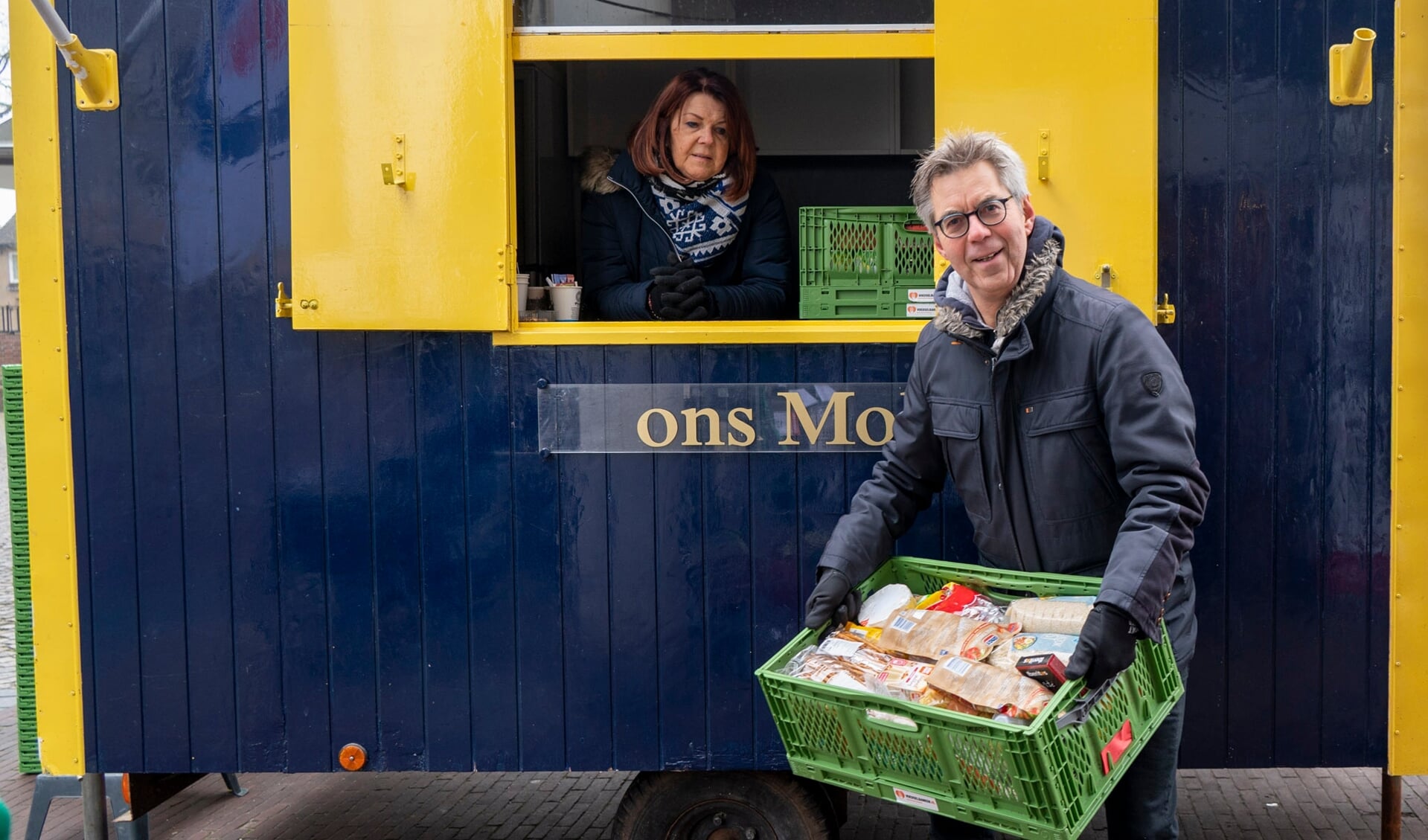 Dit was een van de vele gevulde kratten.