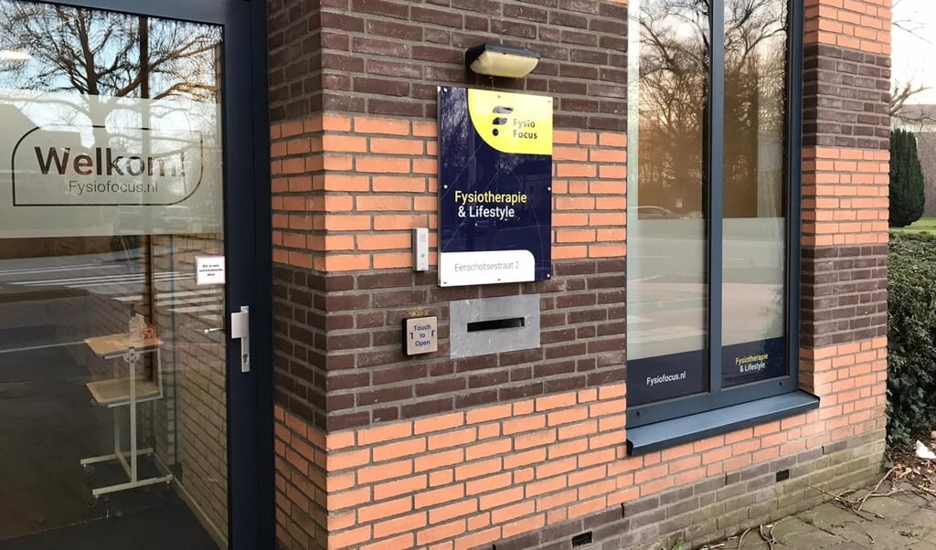 De entree van het kantoor aan de Eerschotsestraat.