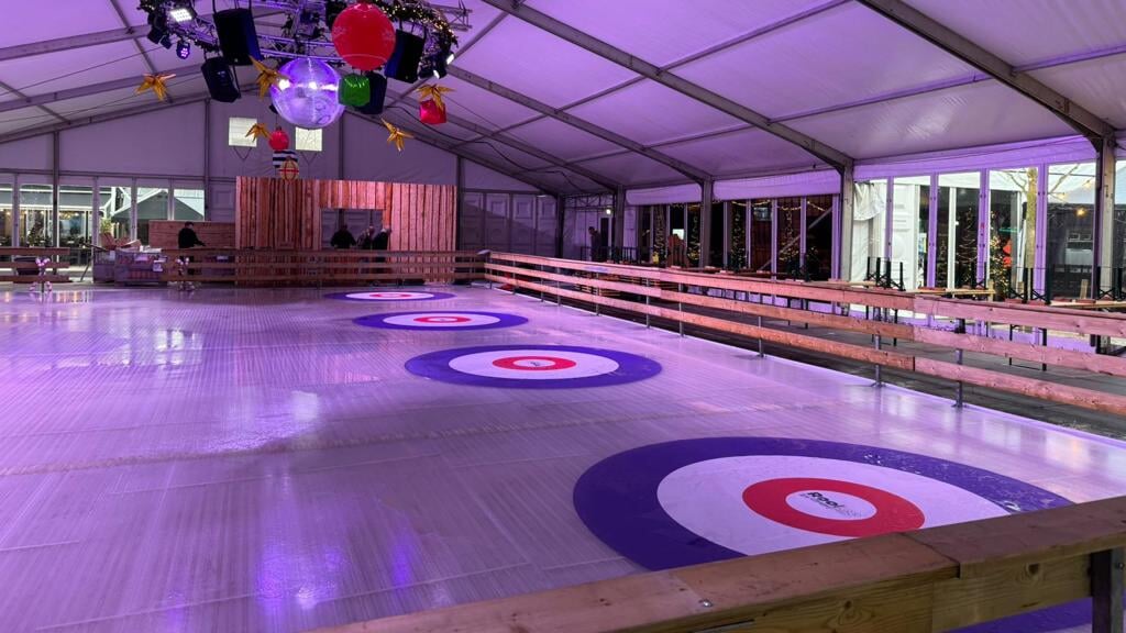 De eerste curlingbanen van Sint-Oedenrode.