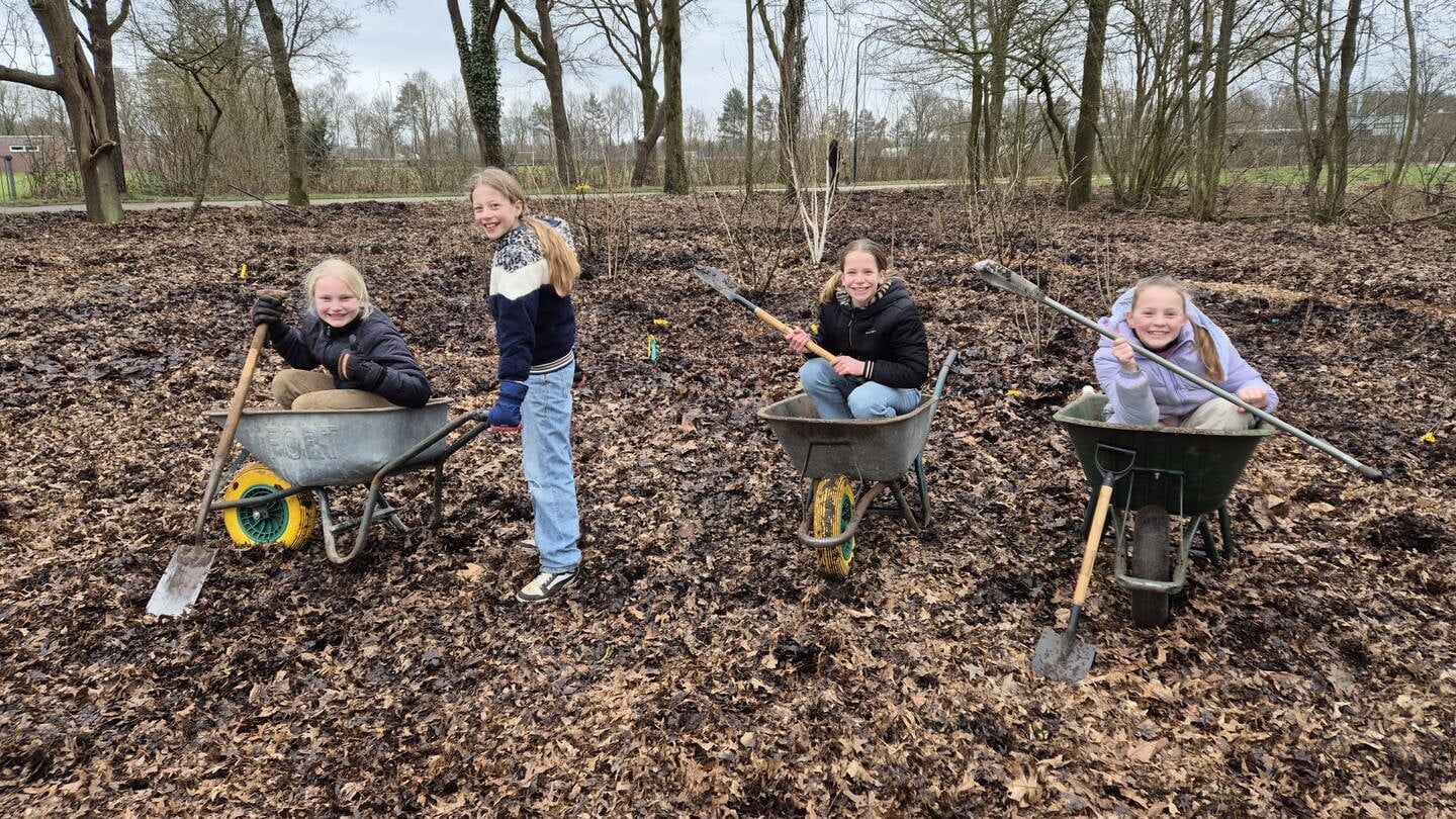 De meiden waren hard aan het werk!