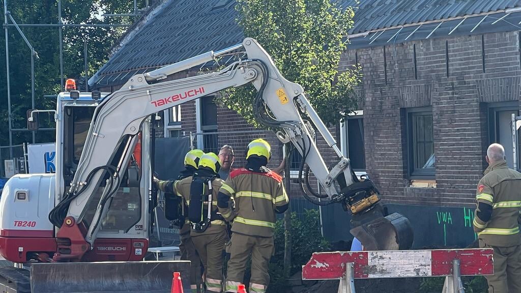 De brandweer aan het werk.
