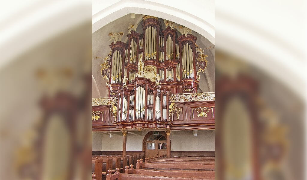 Het Hinsz-orgel van de Mariakerk in Uithuizermeeden.  (beeld Stef Tuinstra)