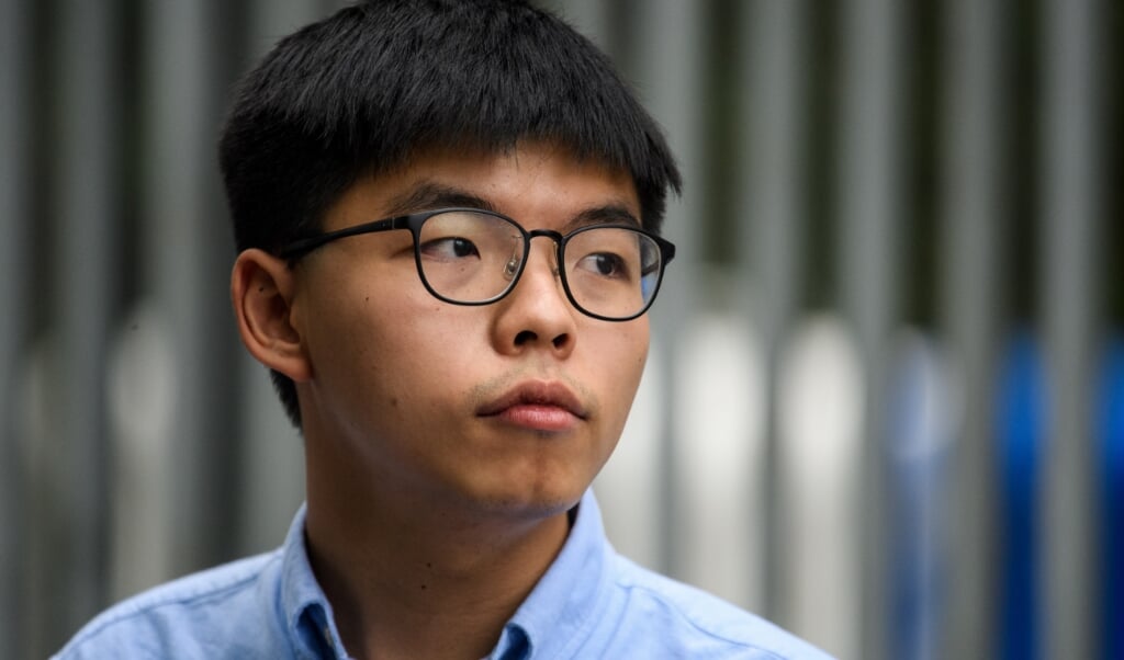 Joshua Wong (beeld Wong was Barred on October 29 From Standing in an Upcoming Local Election, After Months of Huge and Frequently Violent Protests in the City.
anthony Wallace / afp)