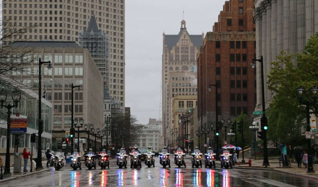 Het programma van de Democratische conventie in Milwaukee is grotendeels geschrapt. (beeld Riekelt Pasterkamp)