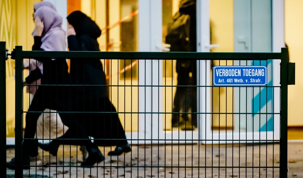 Leerlingen van het Cornelius Haga Lyceum, de islamitische middelbare school in Amsterdam. (beeld anp / Marco de Swart)