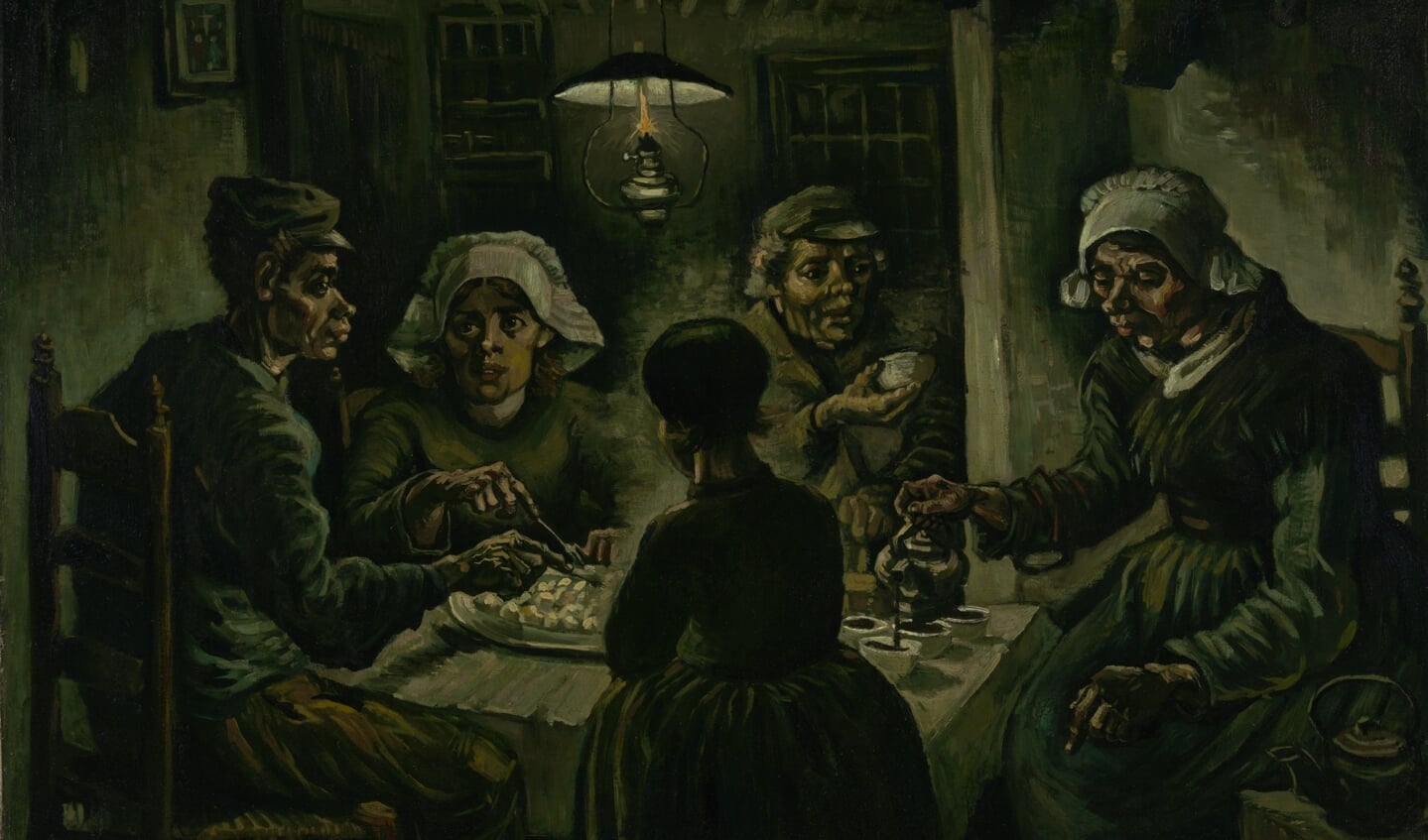 De aardappeleters, 1885, olieverf op doek
