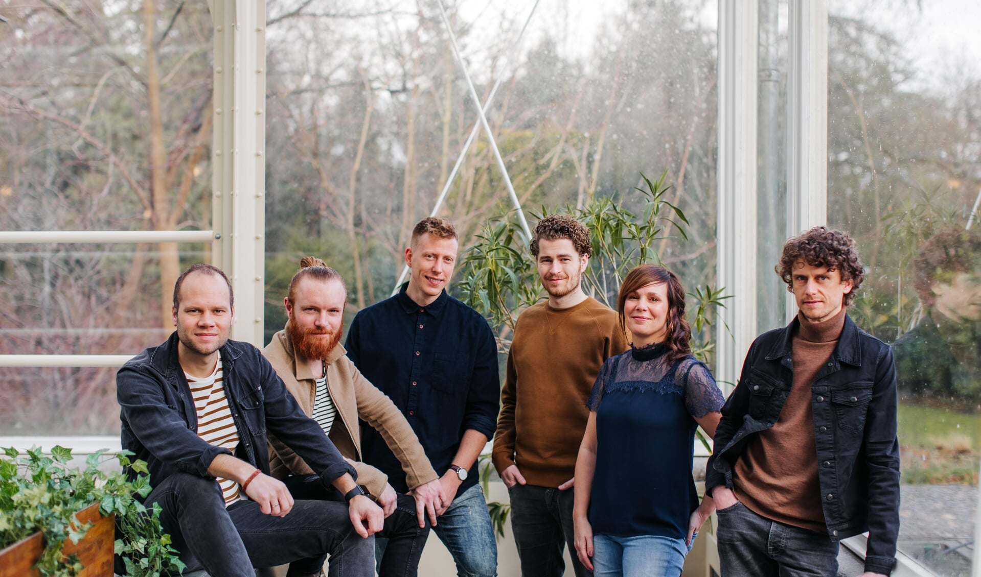 Van links naar rechts: Freek van der Brugge, Onne Crezee, Hessel Sollie, Pieter Bakker, Liesbeth Koedoot en Jelmer van der Veer. 